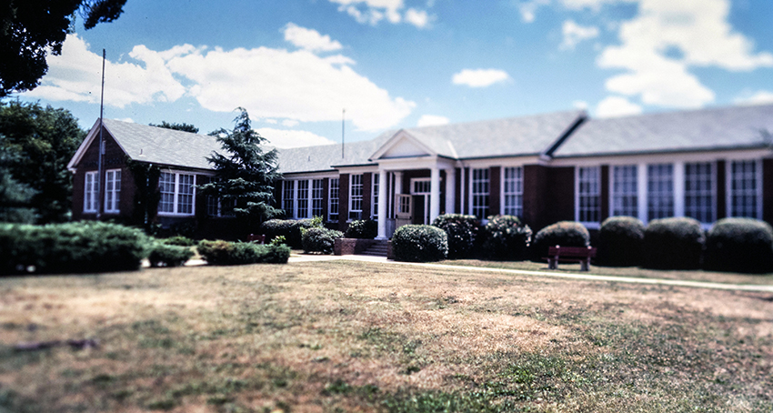 Photograph of the old Lorton Elementary School taken during the 1980s. 