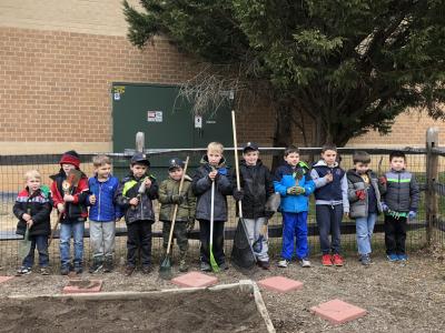 Cub Scouts Gardening at Silverbrook